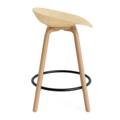 Normann Copenhagen Bar Stools*Mat Barstool 65 cm, Hemp-beech-black steel Beige