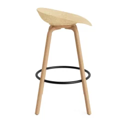 Normann Copenhagen Bar Stools*Mat Barstool 65 cm, Hemp-beech-black steel Beige