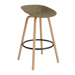 Normann Copenhagen Bar Stools*Mat Barstool 65 cm, Seaweed-beech-black steel Beige