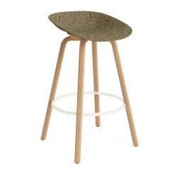 Normann Copenhagen Bar Stools*Mat Barstool 65 cm, Seaweed-beech-cream steel Beige