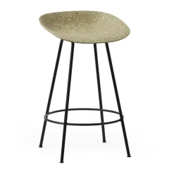 Normann Copenhagen Bar Stools*Mat Barstool 65 cm, Seaweed-black steel Brown