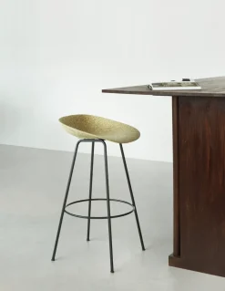 Normann Copenhagen Bar Stools*Mat Barstool 65 cm, Seaweed-black steel Brown