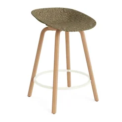 Normann Copenhagen Bar Stools*Mat Barstool 65 cm, Seaweed-beech-cream steel Beige