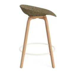 Normann Copenhagen Bar Stools*Mat Barstool 65 cm, Seaweed-beech-cream steel Beige