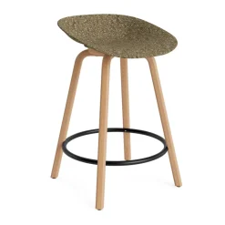Normann Copenhagen Bar Stools*Mat Barstool 65 cm, Seaweed-beech-black steel Beige