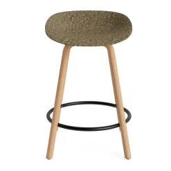 Normann Copenhagen Bar Stools*Mat Barstool 65 cm, Seaweed-beech-black steel Beige