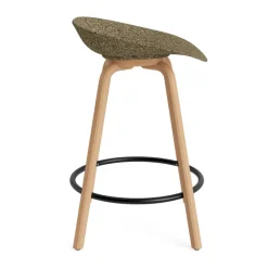 Normann Copenhagen Bar Stools*Mat Barstool 65 cm, Seaweed-beech-black steel Beige