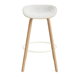Normann Copenhagen Bar Stools*Mat Barstool barstool front-covered 75 cm, Hallingdal 110-hemp-beech-cream steel Grey