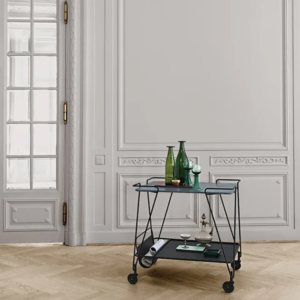 GUBI Serving Trolleys*Matégot Trolley serving trolley, Black