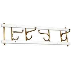 Essem Design Clothes Hooks & Hangers*Maxi 4 Dekorativ hook rail, -brass White
