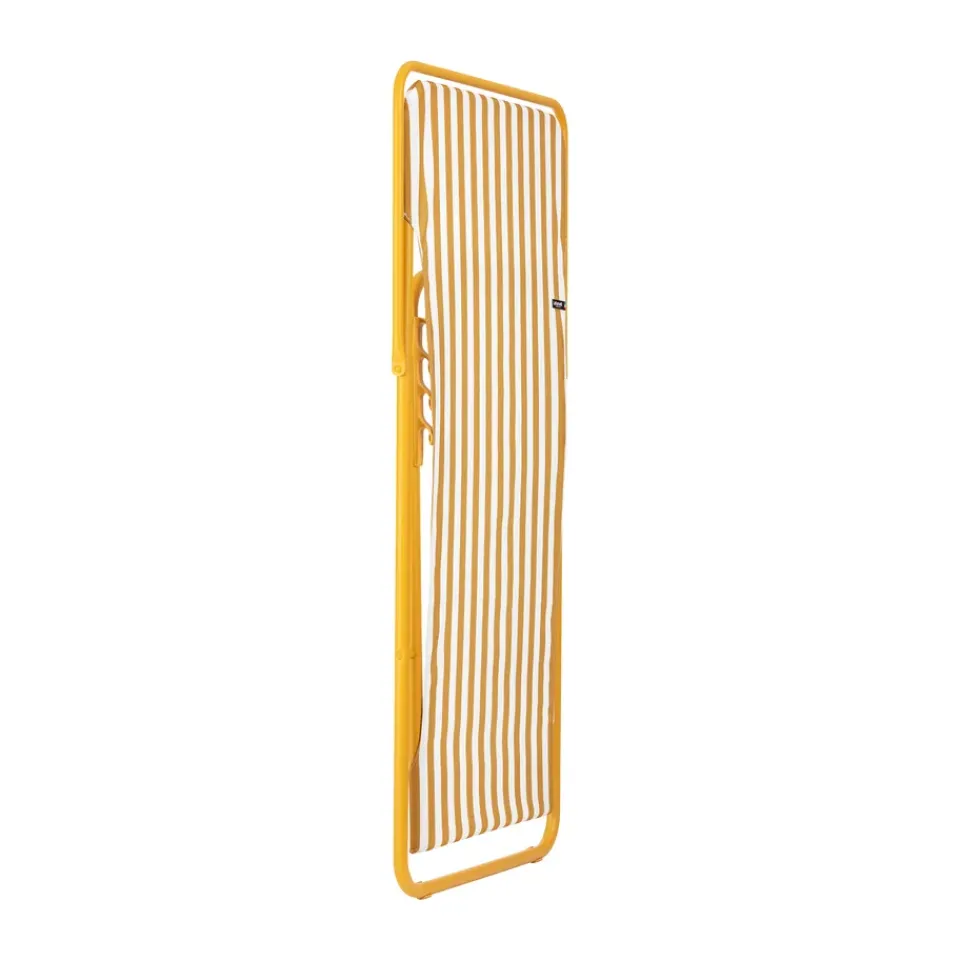 Lafuma Seating*Maxi Transat sun lounger, Honey Stripes Yellow