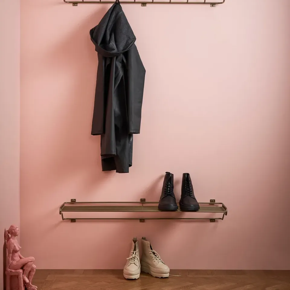 Maze Shoe Racks*shoe shelf L, brass Gold-coloured