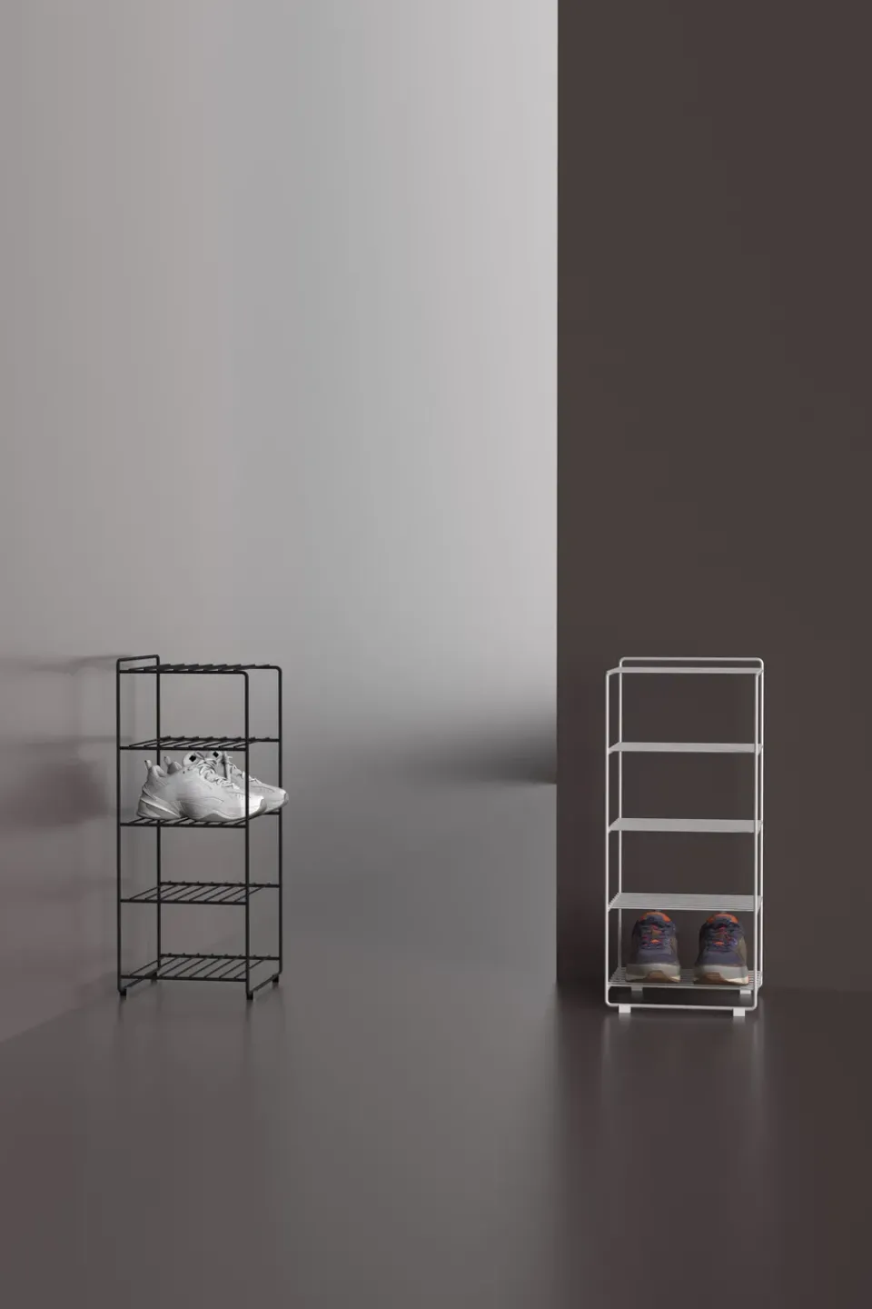 Maze Shoe Racks*Shoescraper shoe shelf, Black
