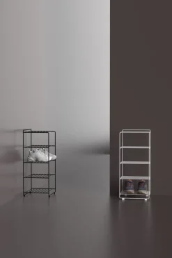 Maze Shoe Racks*Shoescraper shoe shelf, White