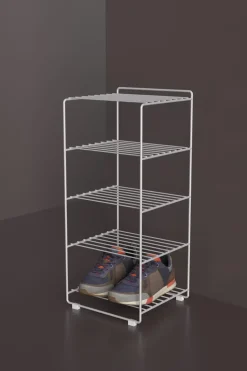 Maze Shoe Racks*Shoescraper shoe shelf, White