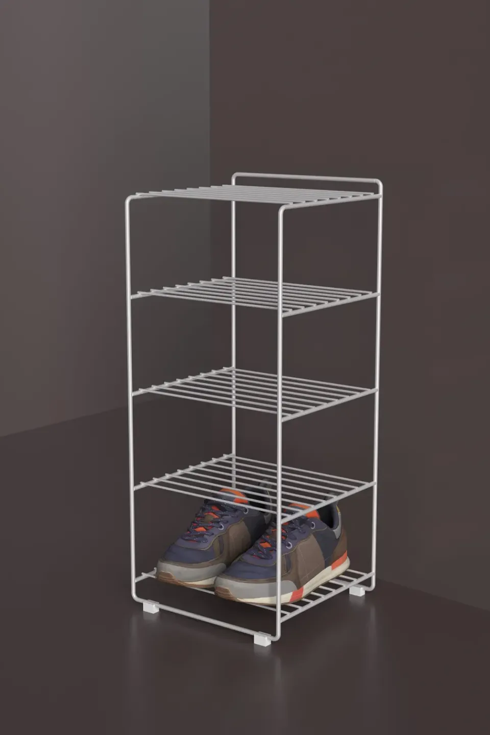 Maze Shoe Racks*Shoescraper shoe shelf, White