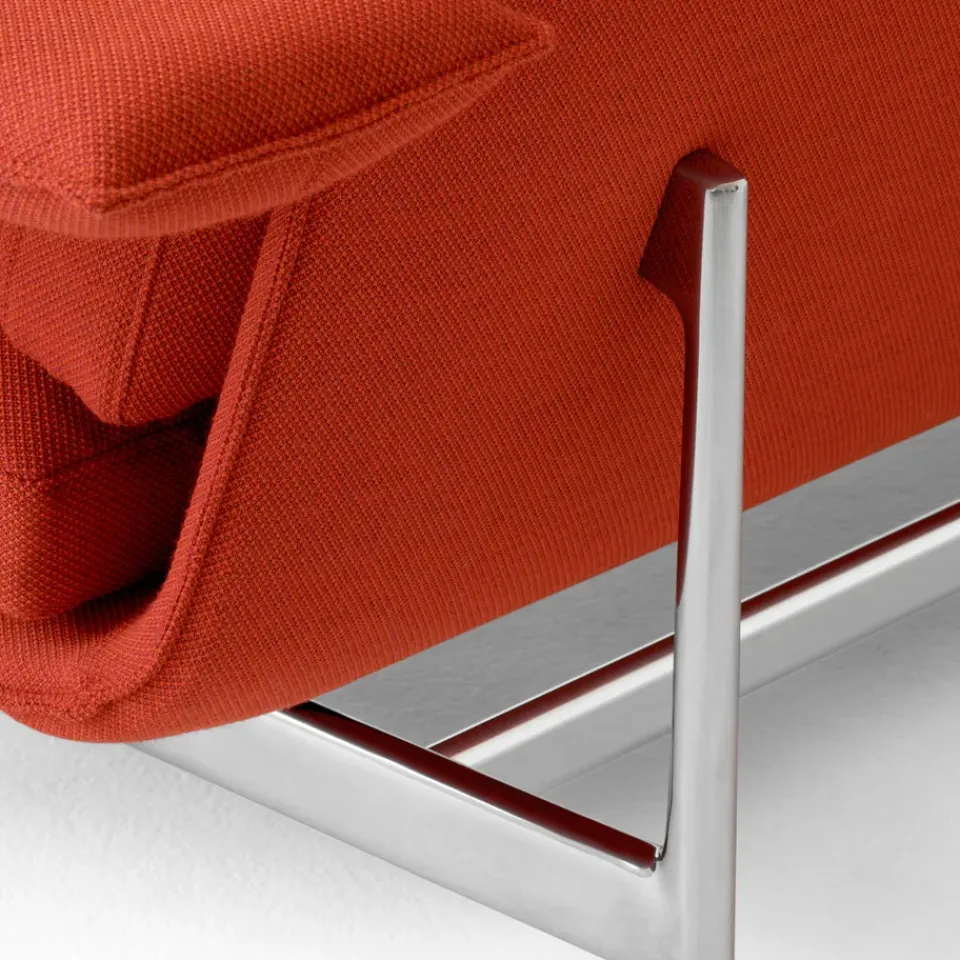 &Tradition Armchairs & Footstools|Chairs*Meantime AV29 lounge chair, Pol. aluminium-Fiord 0571 Red