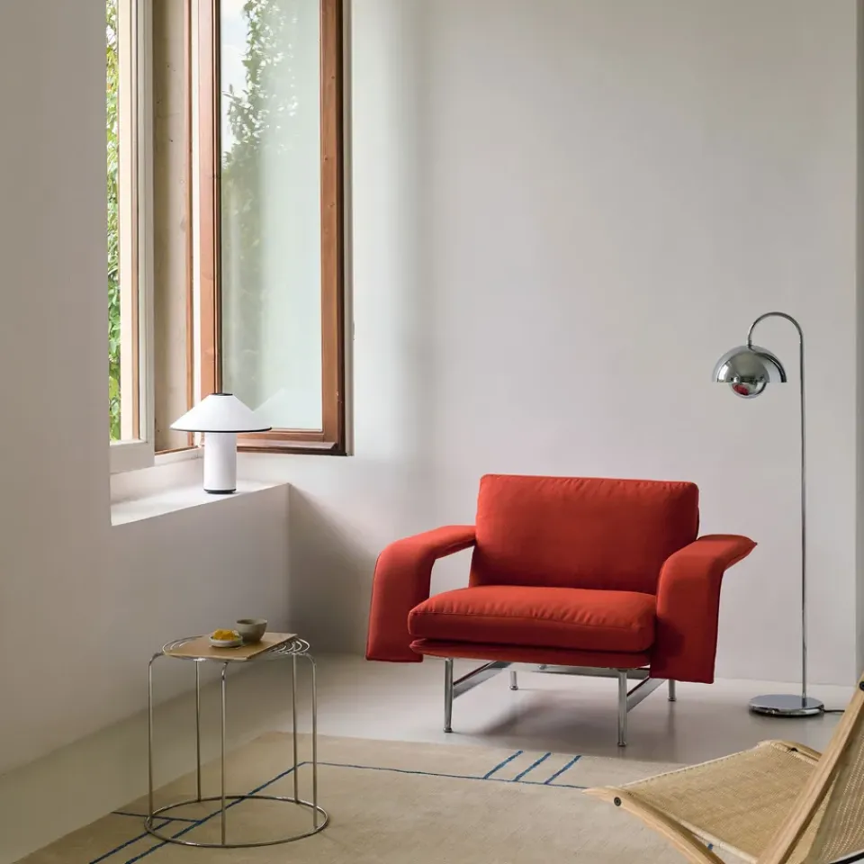&Tradition Armchairs & Footstools|Chairs*Meantime AV29 lounge chair, Pol. aluminium-Fiord 0571 Red