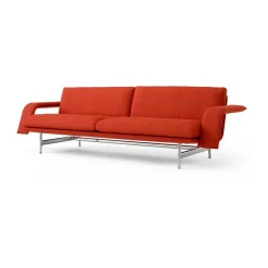 &Tradition Sofas*Meantime AV31 3-seater sofa, Pol. aluminium-Fiord 0571 Red