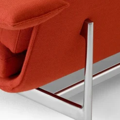 &Tradition Sofas*Meantime AV31 3-seater sofa, Pol. aluminium-Fiord 0571 Red