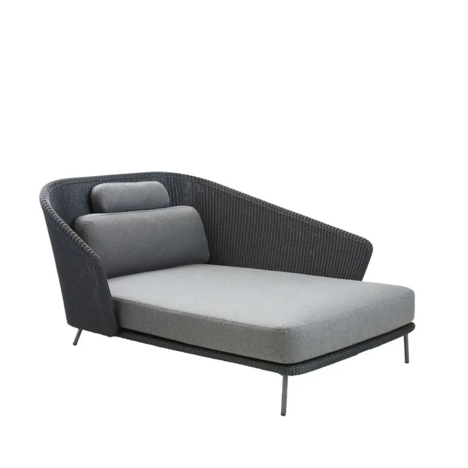 Cane-line Garden Sofas & Garden Benches*Mega daybed, Graphic, left, incl. cushions Grey