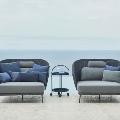Cane-line Garden Sofas & Garden Benches*Mega daybed, Graphic, left, incl. cushions Grey