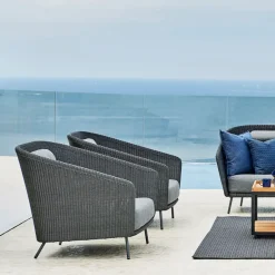 Cane-line Seating|Outdoor Lounge Furniture*Mega lounge armchair, Graphic, incl. cushions Grey