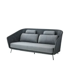 Cane-line Garden Sofas & Garden Benches|Balcony Furniture*Mega 2-seater sofa, Graphic, cushions Grey