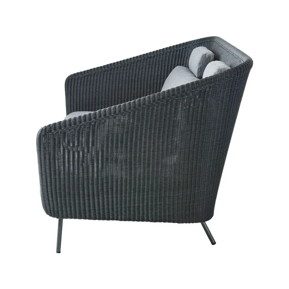 Cane-line Garden Sofas & Garden Benches|Balcony Furniture*Mega 2-seater sofa, Graphic, cushions Grey