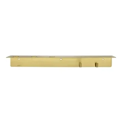 Meraki Shelves & Shelving Systems*shelf with bottle hanger and hook, Brushed brass finish Gold-coloured