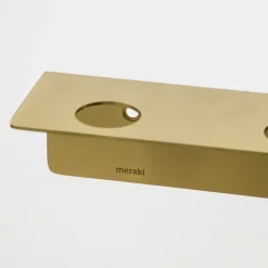 Meraki Shelves & Shelving Systems*shelf with bottle hanger and hook, Brushed brass finish Gold-coloured