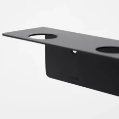 Meraki Shelves & Shelving Systems*shelf with bottle hanger and hook, Brushed finish Black