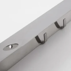 Meraki Shelves & Shelving Systems*shelf with bottle hanger and hook, Brushed steel Silver-coloured