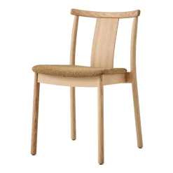 Audo Copenhagen Chairs*Merkur chair with cushion, Oak-Bouclé 06 gold Beige