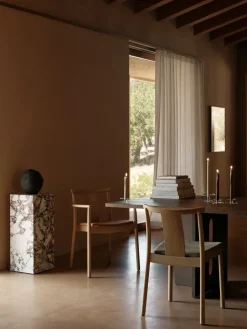 Audo Copenhagen Chairs*Merkur chair with cushion, Oak-Hallingdal 0200 Beige