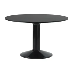 Muuto Dining Tables*Midst pedestal table, linoleum-, Ø120 cm Black