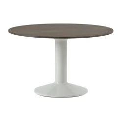 Muuto Dining Tables*Midst pedestal table, Dark oiled oak-grey, Ø120 cm BrownBlack