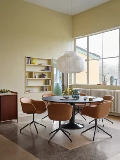 Muuto Dining Tables*Midst pedestal table, Dark oiled oak-grey, Ø120 cm BrownBlack