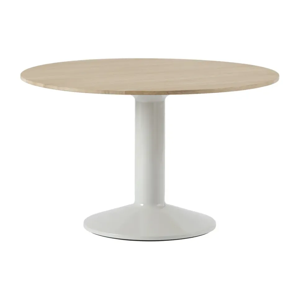 Muuto Dining Tables*Midst pedestal table, Oiled oak-grey, Ø120 cm BrownGrey