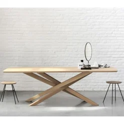 Ethnicraft Dining Tables*Mikado dining table, Oak wax oil 203x106 cm Beige
