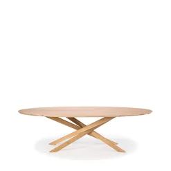 Ethnicraft Dining Tables*Mikado oval dining table, Hardwax oiled oak Beige
