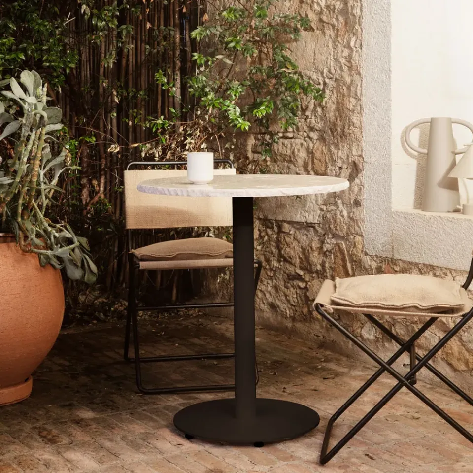 Ferm Living Dining Tables*Mineral café table, , marble bianco curia White