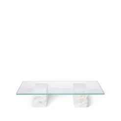 Ferm Living Coffee Tables*Mineral coffee table, Glass, marble base Transparent