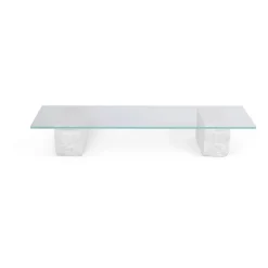 Ferm Living Coffee Tables*Mineral coffee table 46x160 cm, Bianco curia WhiteTransparent