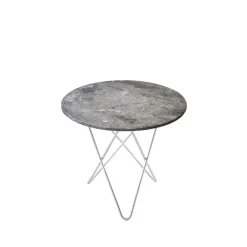 OX Denmarq Coffee Tables*Mini O Table coffee table, Marble . stainless steel stand Grey