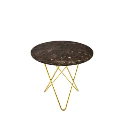 OX Denmarq Coffee Tables*Mini O Table coffee table, . brass stand Brown