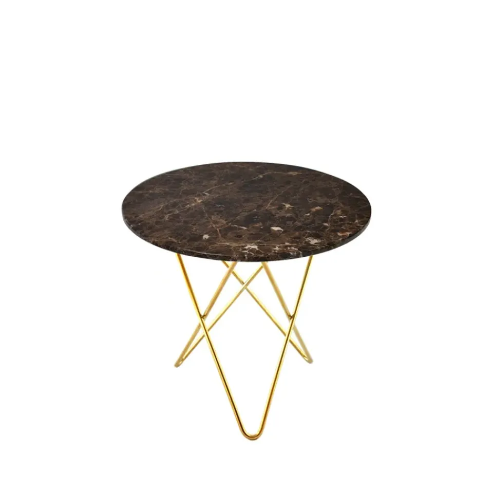 OX Denmarq Coffee Tables*Mini O Table coffee table, . brass stand Brown
