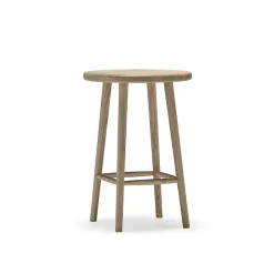 Stolab Bar Stools*Miss Button bar stool, Oak white oiled. medium Beige