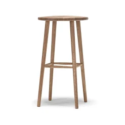 Stolab Bar Stools*Miss Button bar stool, Oak natural oil. high Beige