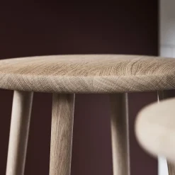 Stolab Stools*Miss Button stool, Oak natural oil. low Beige